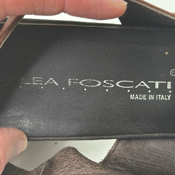 Lea Foscati Open Toed Slingback Block Heeled Sandals - Picture 9 of 11